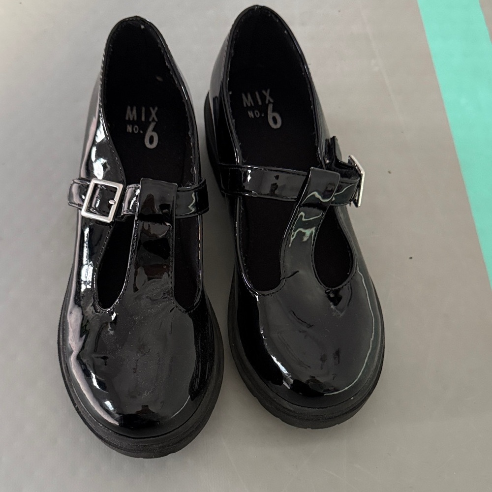 Mix No. 6 Kids Glossy Black Dress Shoes